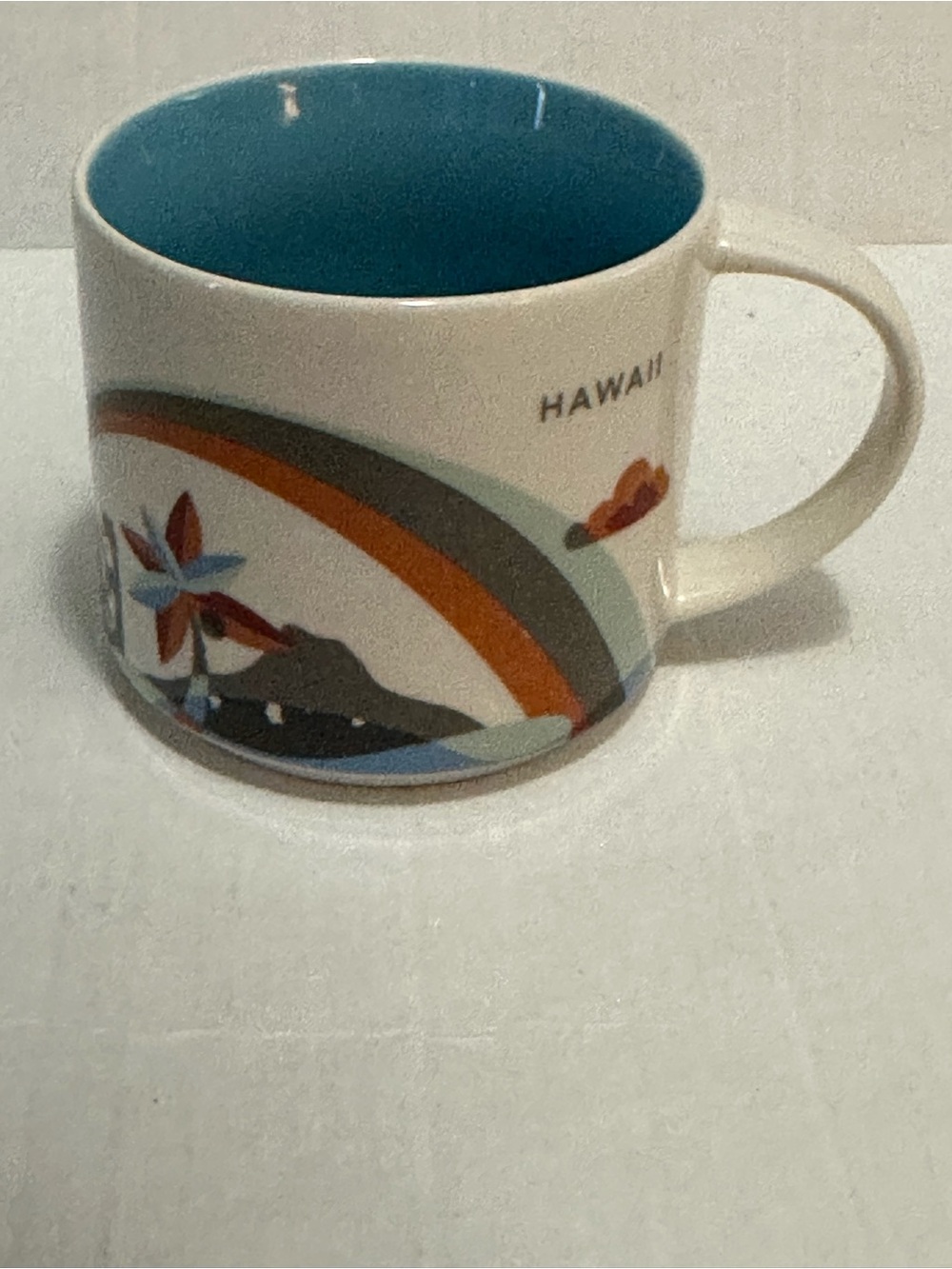 Starbucks Hawaii You Are Here Collection Mug 2017 Blue Interior Coffee Cup